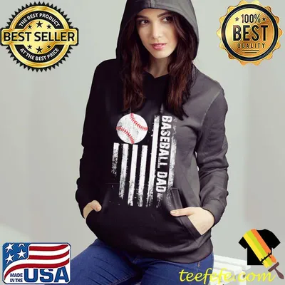Baseball DAD American Flag shirt