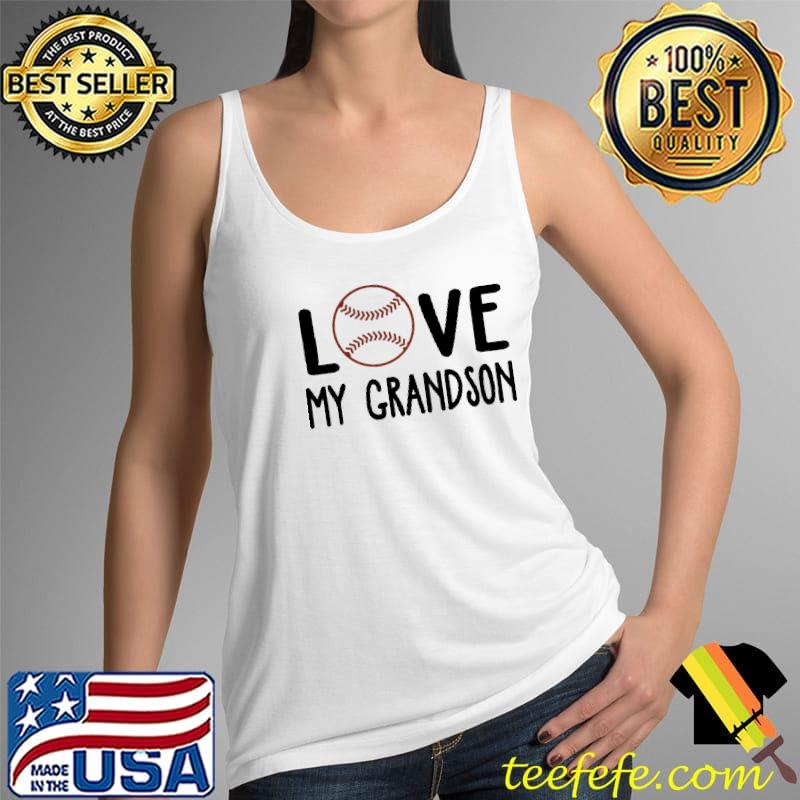 Baseball Love My Grandson Shirt Tank Top Baseball Love My Grandson Shirt Tank Top