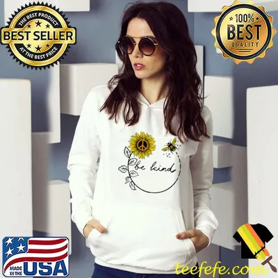 Be kind hippie sunflower and bee shirt