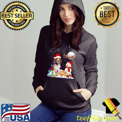 Beagle dog merry christmas party family matching shirt
