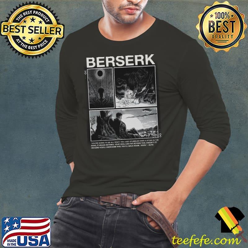 Berserk Manga Black Swordsman Guts Anime Shirt Long Sleeve Tee Berserk Manga Black Swordsman Guts Anime Shirt Long Sleeve Tee