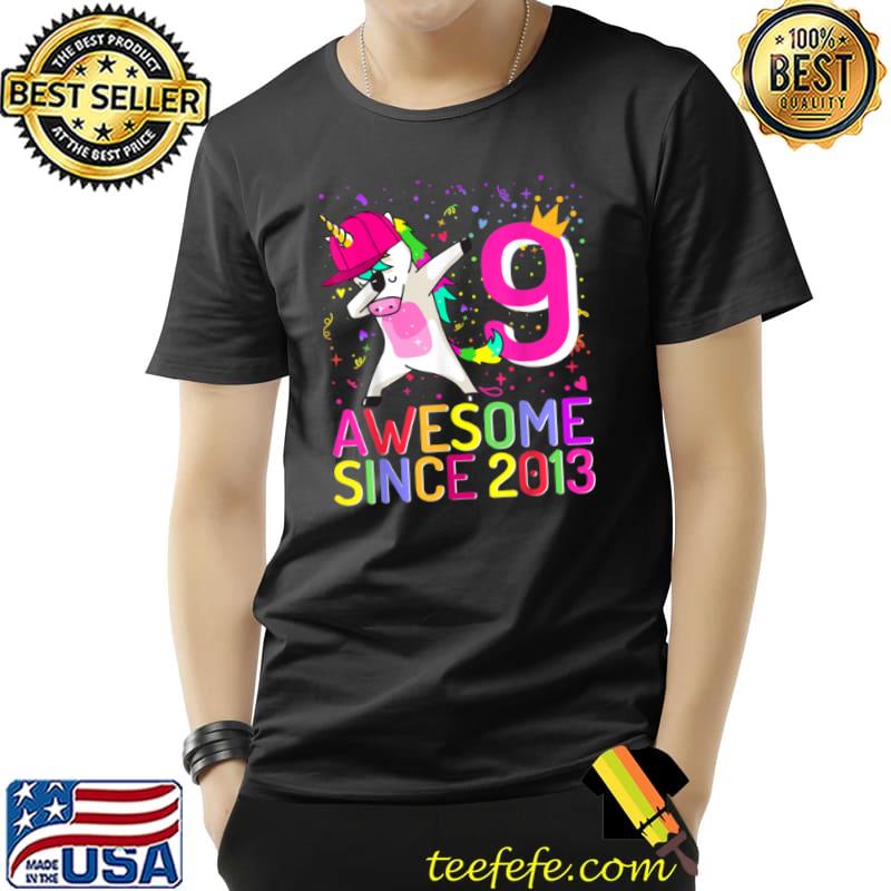 Best 9 Years Old Unicorn Dabbing 9th Birthday Girl Unicorn Party T Shirt Unisex Best 9 Years Old Unicorn Dabbing 9th Birthday Girl Unicorn Party T Shirt Unisex