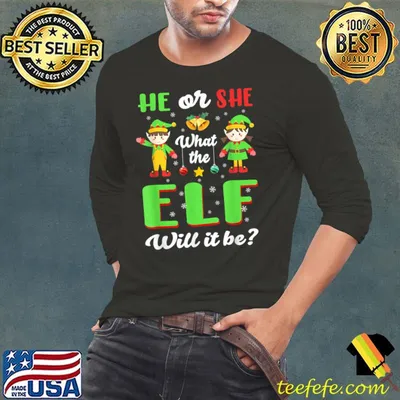 Best Boy Girl Elf Baby Shower Funny Christmas Party T-Shirt