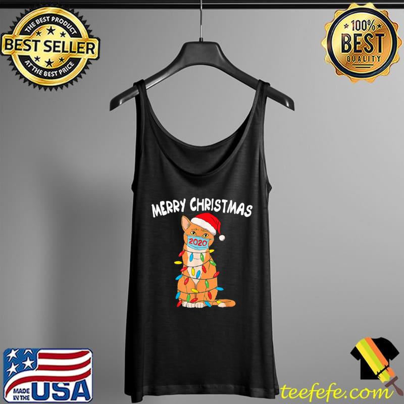 Best Cat In Mask Funny Xmas Cat Merry Christmas 2020 T Shirt Tank Top Best Cat In Mask Funny Xmas Cat Merry Christmas 2020 T Shirt Tank Top
