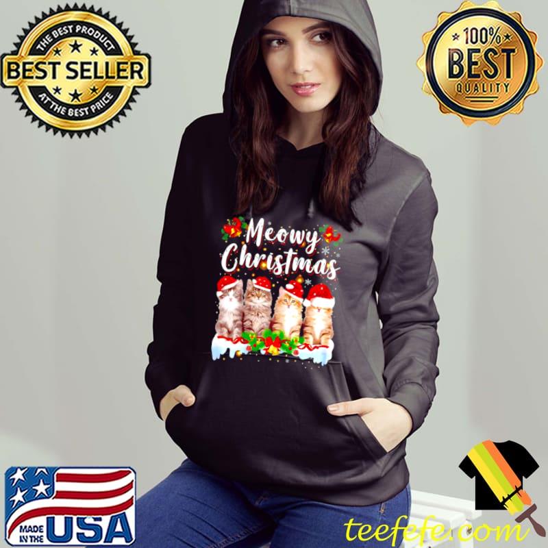 Best Cat Meowy Family Matching Christmas Pajamas Santa Cats shirt
