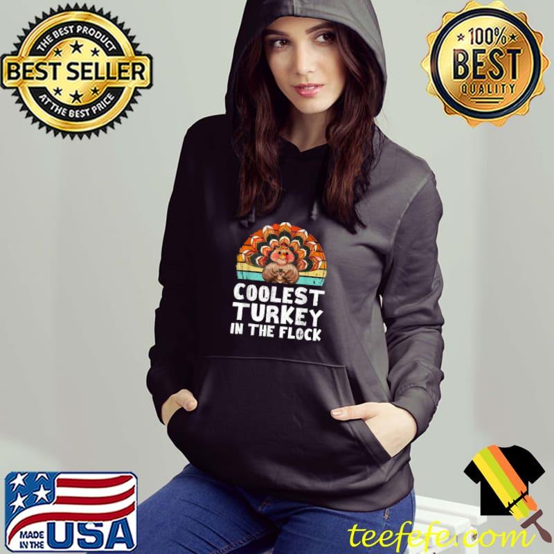 Best coolest Turkey In The Flock Toddler Boys Thanksgiving Kids T-Shirt