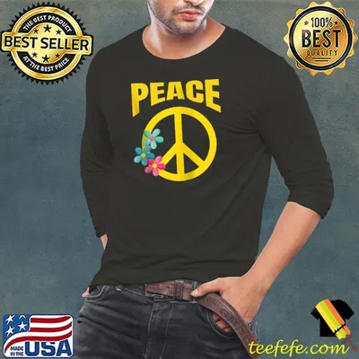 Best fun Hippie Kids with Peace Sign T-Shirt