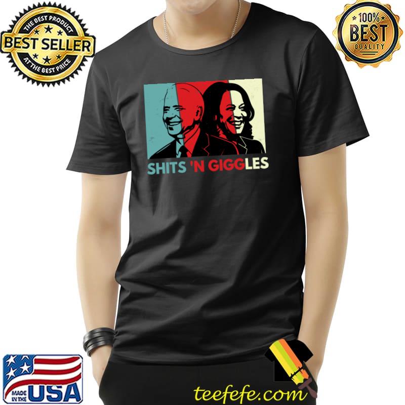 Best Funny Anti Biden Harris Shits 'n Giggles Political Gift T-Shirt Unisex Best Funny Anti Biden Harris Shits 'n Giggles Political Gift T-Shirt Unisex