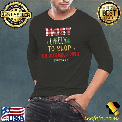 Best funny To Shop on December Most Likely To Christmas Plaid T-shirt