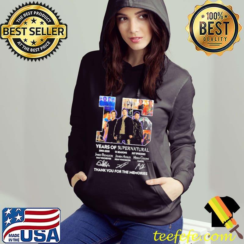 Best Good 15 Years Supernatural 15 Seasons 327 Episodes Signatures Shirt