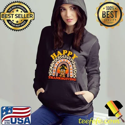 Best happy thanksgiving funny leopard rainbow thanksgiving T Shirt