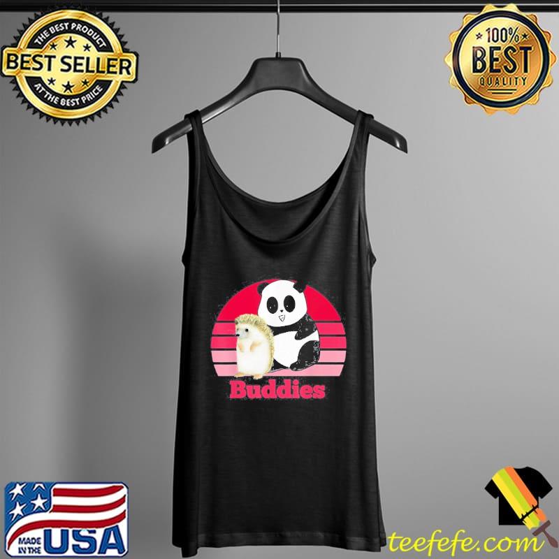 Best Hedgehog and Panda Bear Buddies Besties Retro Sunset Shirt Tank Top Best Hedgehog and Panda Bear Buddies Besties Retro Sunset Shirt Tank Top