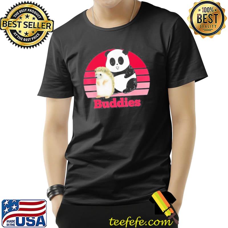 Best Hedgehog and Panda Bear Buddies Besties Retro Sunset Shirt Unisex Best Hedgehog and Panda Bear Buddies Besties Retro Sunset Shirt Unisex