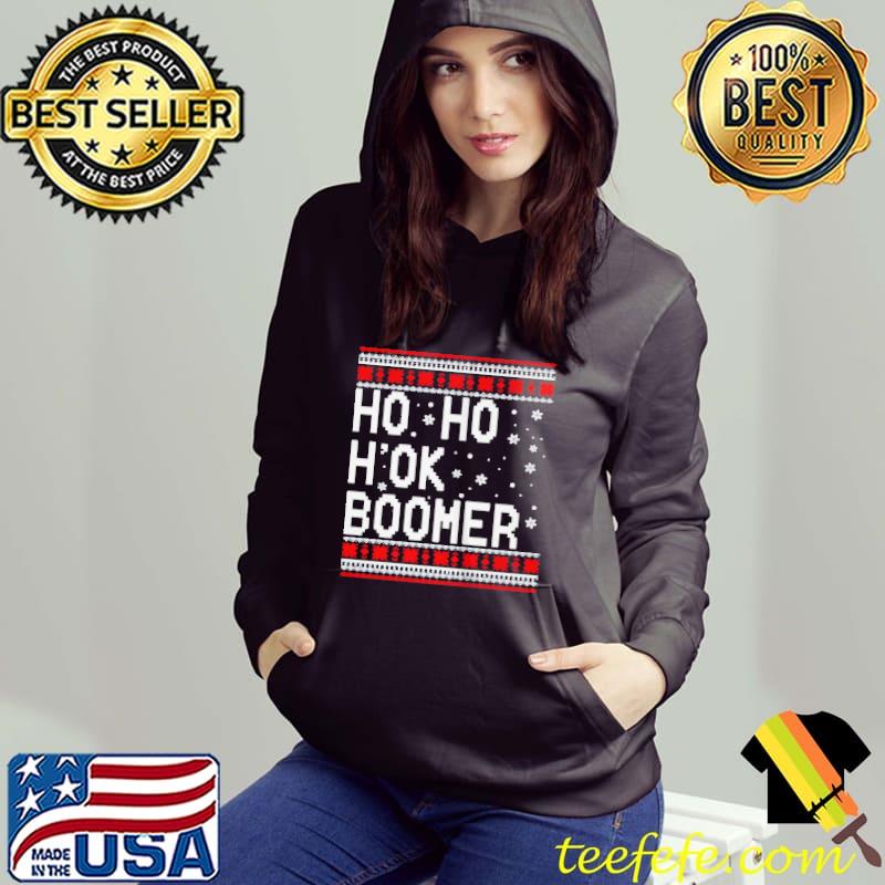 Best Ho ho hok boomer ugly christmas Hoodie Best Ho ho hok boomer ugly christmas Hoodie