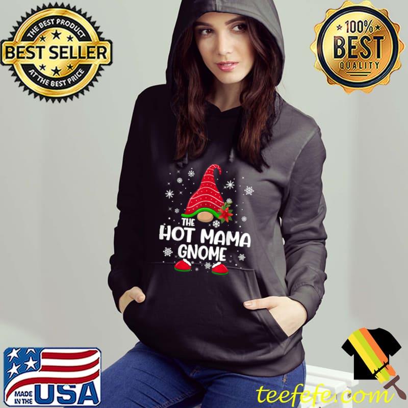 Best Hot Mama Gnome Buffalo Plaid Matching Family Christmas T Shirt