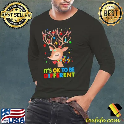 Best It's Ok To Be Different Deer With Eyes Closed Shirt