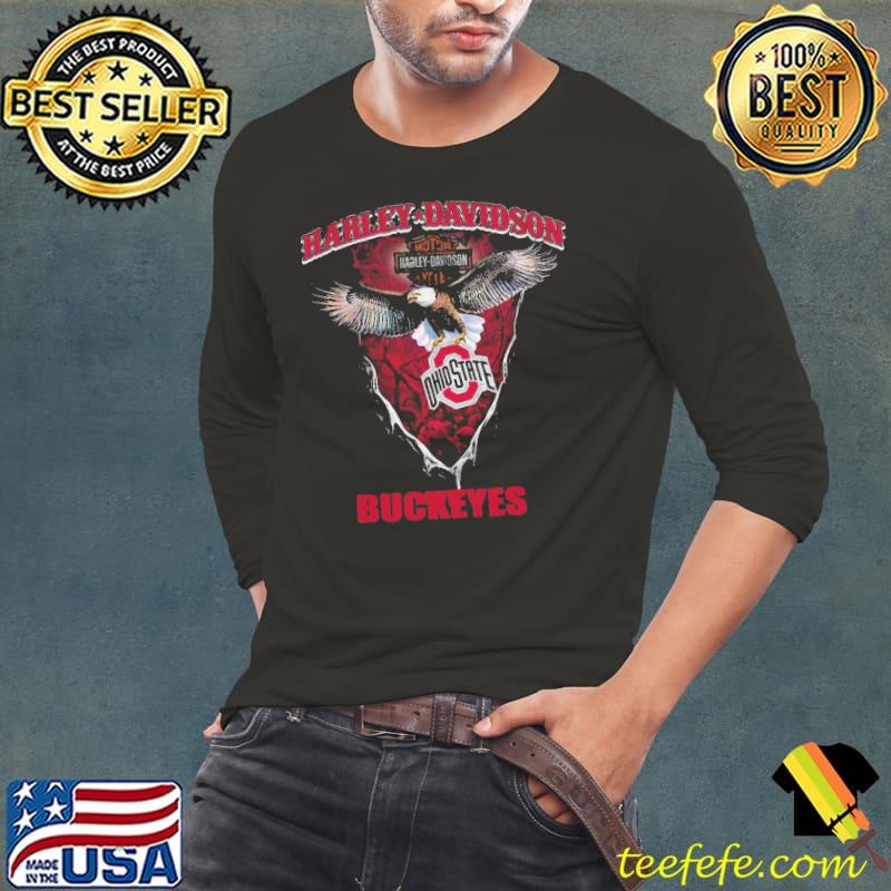 Best Modern Eagle Harley Davidson Ohio State Buckeyes Shirt Long Sleeve Tee Best Modern Eagle Harley Davidson Ohio State Buckeyes Shirt Long Sleeve Tee