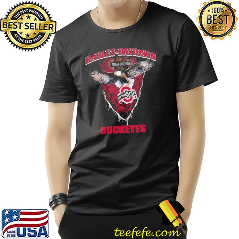 Best Modern Eagle Harley Davidson Ohio State Buckeyes Shirt Unisex Best Modern Eagle Harley Davidson Ohio State Buckeyes Shirt Unisex