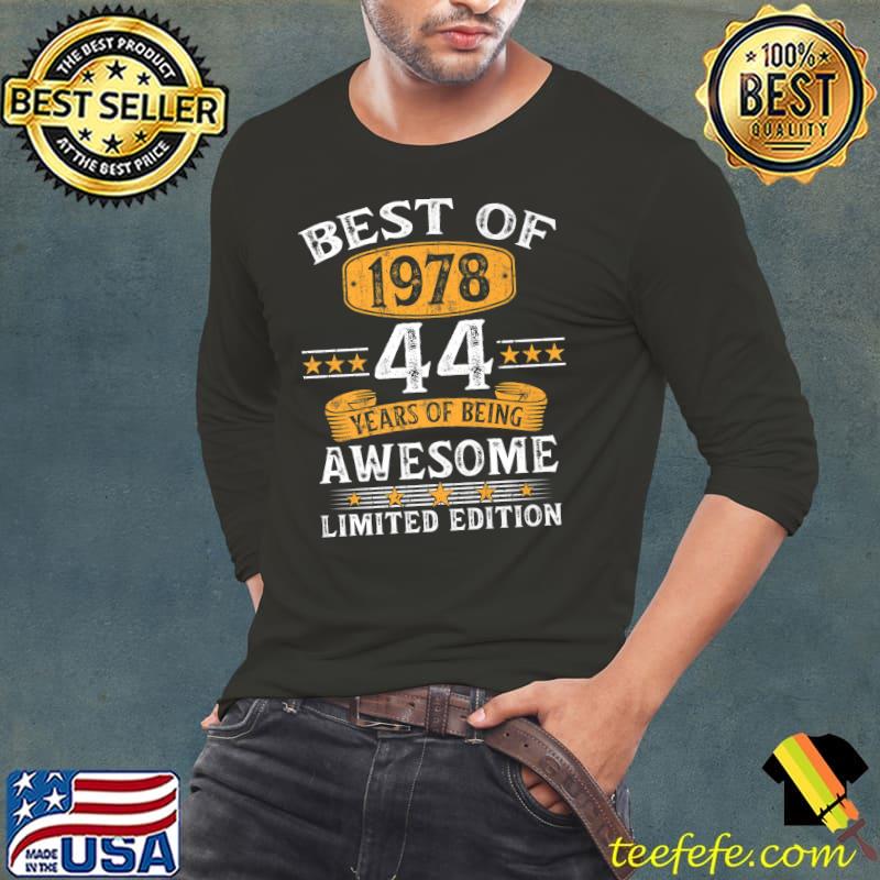 Best Of 1978 44 Years Old Gifts 44th Birthday Gift For Men Premium T-Shirt Long Sleeve Tee Best Of 1978 44 Years Old Gifts 44th Birthday Gift For Men Premium T-Shirt Long Sleeve Tee