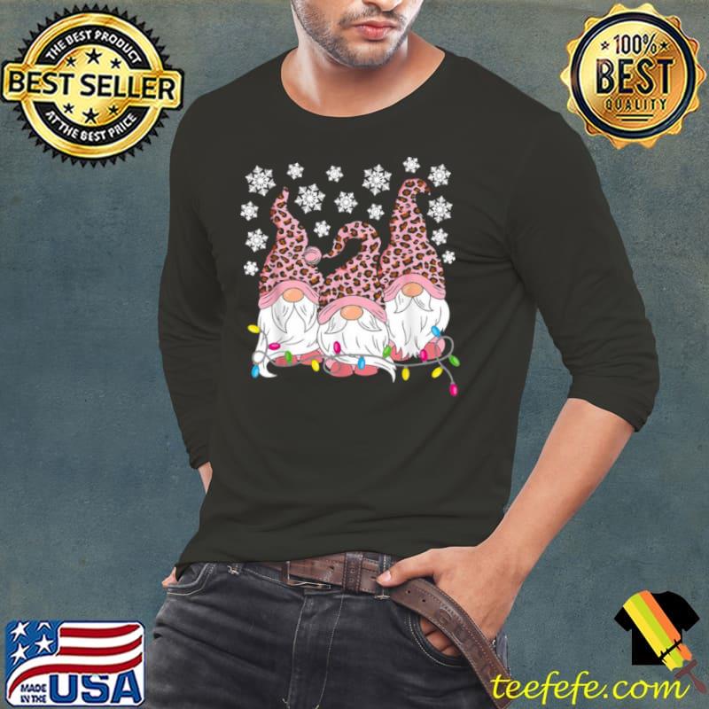 Best pink Leopard Print Gnomes Xmas Funny Christmas Gnome Shirt Best pink Leopard Print Gnomes Xmas Funny Christmas Gnome Shirt