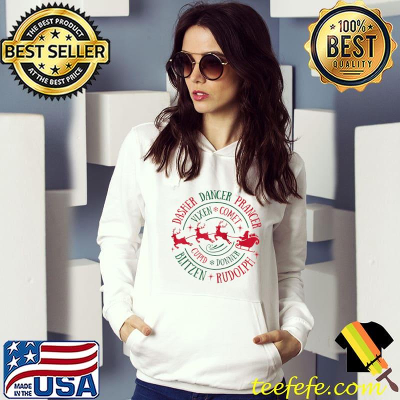 Best Santas Christmas Reindeer Names T-shirt