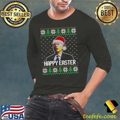 Best The Joe Biden Santa Hat Happy Easter Ugly Christmas Sweater