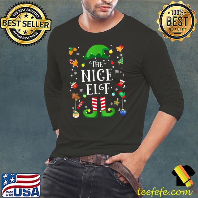 Best The nice elf Family Matching Group Christmas T-Shirt Long Sleeve Tee Best The nice elf Family Matching Group Christmas T-Shirt Long Sleeve Tee