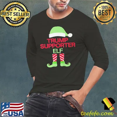 Best The Trump supporter elf family christmas shirt