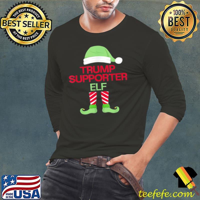 Best The Trump Supporter Elf Family Christmas T Shirt