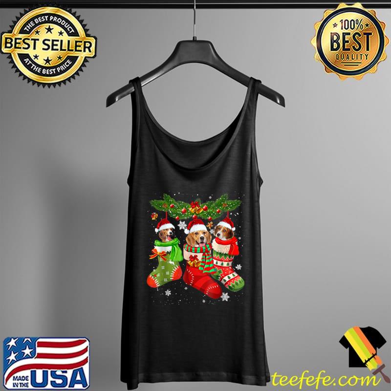 Best Three Beagle In Sock Christmas Santa X mas T Shirt Tank Top Best Three Beagle In Sock Christmas Santa X mas T Shirt Tank Top