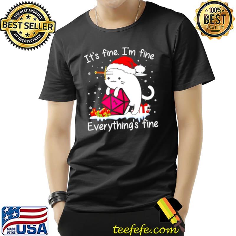 Best Top dungeons & Dragons cat it’s fine I’m fine everything’s fine Christmas sweater Unisex Best Top dungeons & Dragons cat it’s fine I’m fine everything’s fine Christmas sweater Unisex