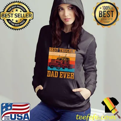 Best Trucking Dad Ever Apparel - Vintage Big Rig Truck T-Shirt