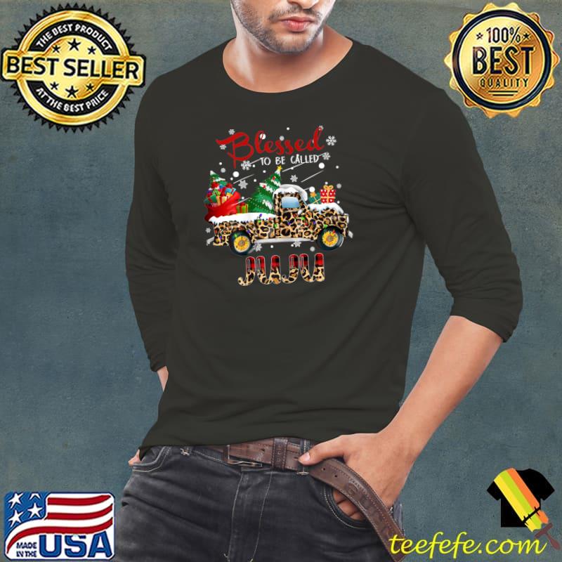 Best womens Blessed To Be Called Juju Leopard Truck Christmas T-Shirt Best womens Blessed To Be Called Juju Leopard Truck Christmas T-Shirt