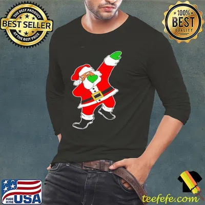 Black Santa Claus Dabbing Christmas Shirt