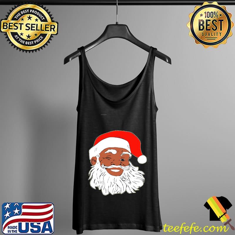 Black Santa Claus Smile Christmas Shirt Tank Top Black Santa Claus Smile Christmas Shirt Tank Top