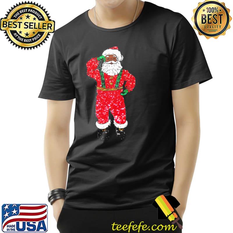 Black Santa Claus Snow Christmas Shirt Unisex Black Santa Claus Snow Christmas Shirt Unisex