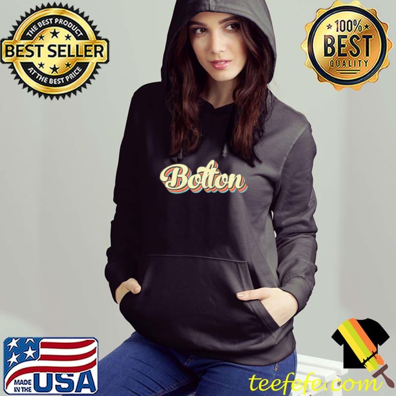 Bolton Retro Art Baseball Font Vintage Raglan Baseball T-shirt