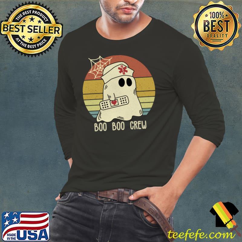 Boo Boo Crew Nurse Ghost Women Halloween Nurse T-s Long Sleeve Tee Boo Boo Crew Nurse Ghost Women Halloween Nurse T-s Long Sleeve Tee