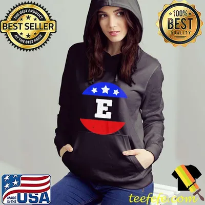 Buchstabe e initiale amerikanische flagge mit buchstabe e monogramm e shirt