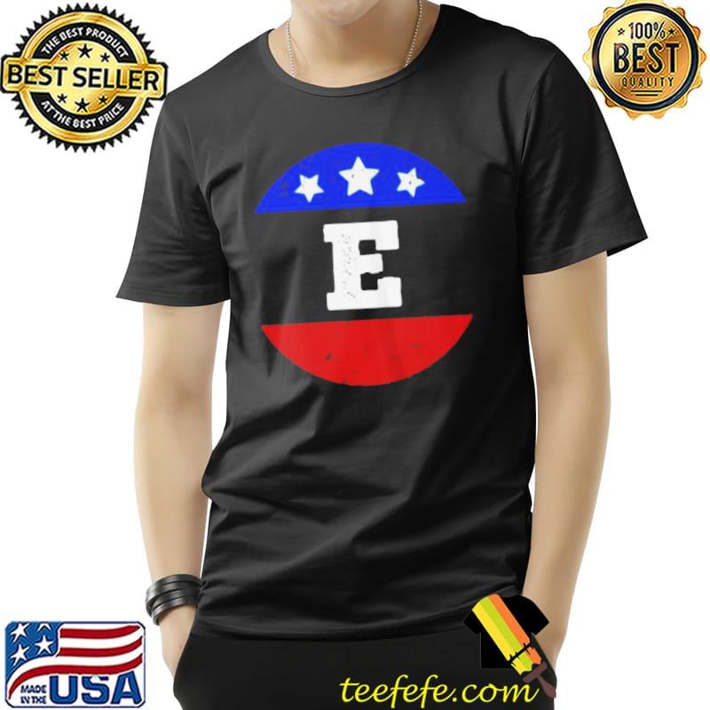Buchstabe e initiale amerikanische flagge mit buchstabe e monogramm e Unisex Buchstabe e initiale amerikanische flagge mit buchstabe e monogramm e Unisex