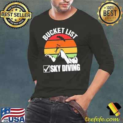 Bucket List Sky Diving Vintage Vintage Shirt