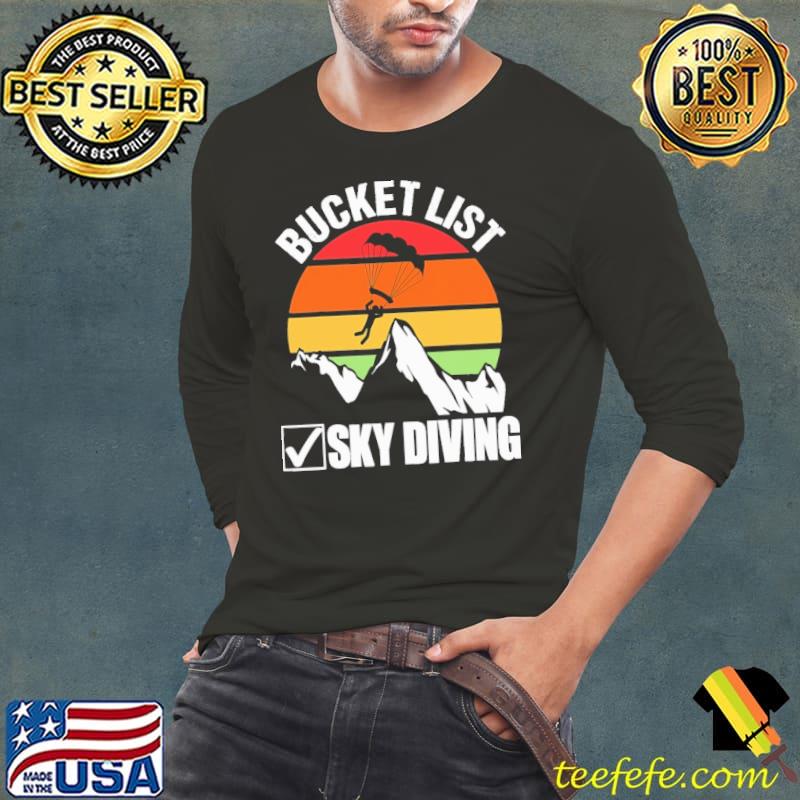 Bucket List Sky Diving Vintage Vintage Shirt