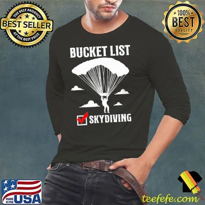 Bucket List Skydiving Vintage Shirt