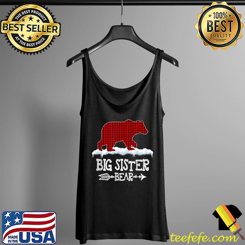 Buffalo Plaid Red Xmas Christmas Big Sister Bear Pajama T-Shirt Tank Top Buffalo Plaid Red Xmas Christmas Big Sister Bear Pajama T-Shirt Tank Top