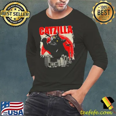 Catzilla Funny Cat Lover Kitten Kitty Blood Moon shirt
