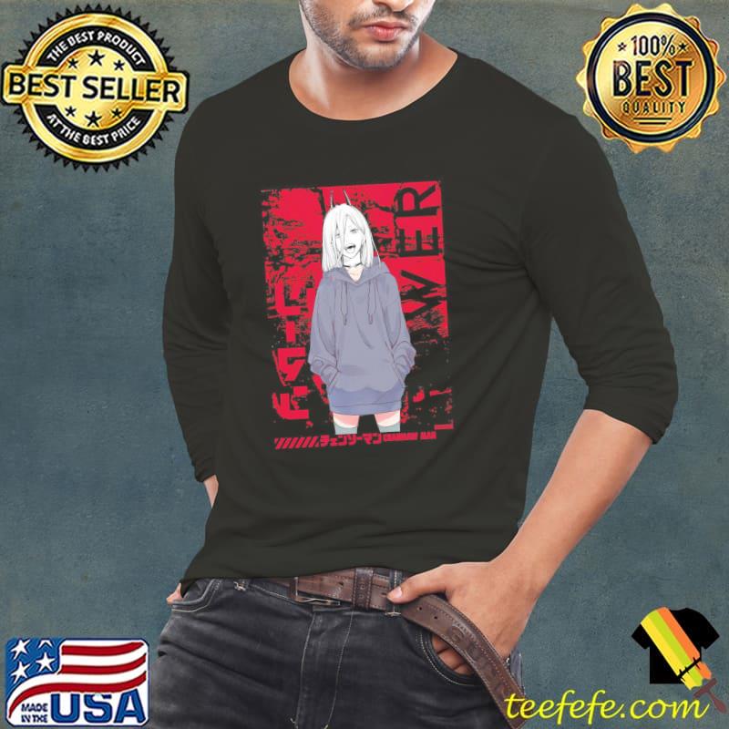 Chainsaw ManPower Red Anime Shirt Long Sleeve Tee Chainsaw ManPower Red Anime Shirt Long Sleeve Tee