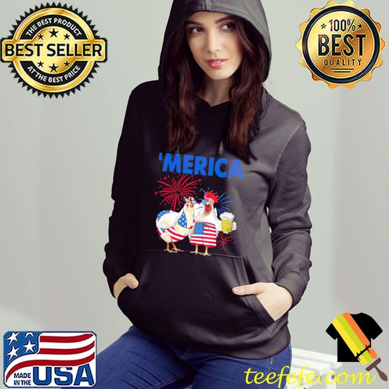 Chicken Beer Merica America Flag Shirt Hoodie Chicken Beer Merica America Flag Shirt Hoodie