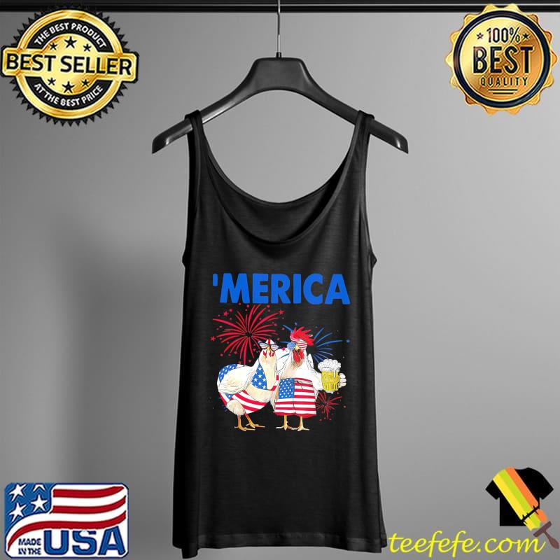 Chicken Beer Merica America Flag Shirt Tank Top Chicken Beer Merica America Flag Shirt Tank Top
