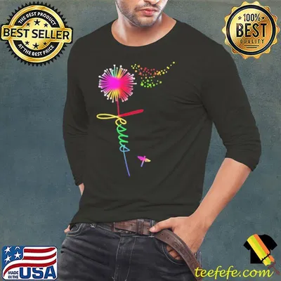 Christian Jesus Colorful Dandelion shirt