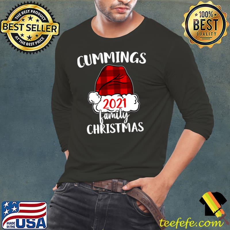 Christmas 2021 Cummings matching pajama Santa Hat T-s Long Sleeve Tee Christmas 2021 Cummings matching pajama Santa Hat T-s Long Sleeve Tee